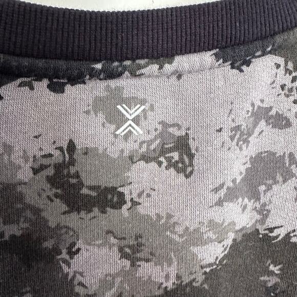 Womans xersion grey camo cropped fleece crewneck sweater plus size XXL - Picture 6 of 6